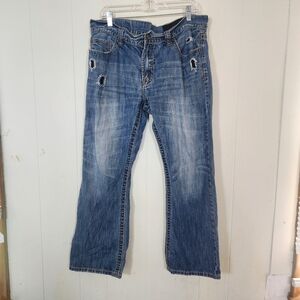 Axel Mens Distressed Jeans Size 36x30